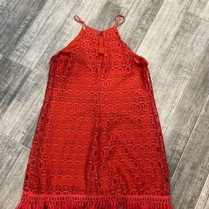 Red-orange summer dress